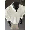 Colección Otoño 2026: Sudadera de algodón con cuello en V extragrande de estilo hongkonés, manga larga, tallas M-5X, HW261100 - Especial P31