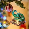 Libros Nuevos Creativos Transfronterizos Colgante de Dragón Colgante Plano de Acrílico Decoraciones para Árbol de Navidad