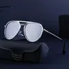 [Personalizado] Óculos de Sol Aviador Retrô, Óculos de Sol com Proteção UV para Homens, Óculos Especiais para Dirigir em Longas Distâncias, Óculos Sapo