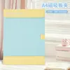 Portapapeles de cuero A4, carpeta con bloques de color, portapapeles magnético, bloc de escritura ensanchado, soporte para hojas de examen, tablero de escritura multifuncional