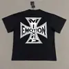 Comércio Exterior Transfronteiriço Atacado Nova Marca Tendência Estilo Americano Camiseta 280g de Manga Curta para Homens e Mulheres com Strass Estampado, Caimento Solto Manga Meia