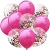 12 polegadas transparente látex rosa ouro balão de papel Golden Rose papel vermelho lantejoulas balão decoração de festa de aniversário