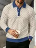 2026 Hombre Manga Larga Cuello Campana Estampado Transfronterizo Nueva Moda Casual Primavera y Otoño