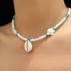 Collar de Clavícula de Verano Europeo y Americano con Cuentas Estilo Playa con Concha Marina Estrella de Mar Todo-partido