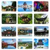 Imán de Refrigerador de Vidrio con Arco de Puerta del Monte Huangfu, Chuzhou, Arco de Edificio Antiguo Chino, Bosque de Montaña, Adorno de Succión Magnética con Memorial Oculto