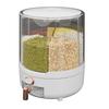 Cubo de Arroz Moe Quyi Hogar Cubo Medidor Transparente de Presión a Prueba de Insectos a Prueba de Humedad Cubo de Almacenamiento de Granos Cubo de Arroz Giratorio