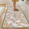 Tapete de Cocina Impermeable y a Prueba de Aceite Limpieza sin Frotar Tapete para Pies Cuero Alfombra Antideslizante Hogar Corte Entrada Puerta Tapete para Pies