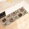 Felpudo de Cocina Hello Kitty con Estampado de Leopardo Retro, Absorbente de Agua, Absorbente de Aceite, Libre de Mantenimiento, Felpudo Antideslizante, Felpudo Doméstico de Tierra de Diatomeas