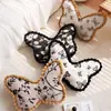 Cojín Decorativo Floral Mariposa Estilo Francés Minimalista de Lujo Ligero con Relleno para Cabecera de Cama, Dormitorio, Ventana Saliente, Soporte Lumbar