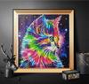 Comércio Exterior DIY Gatinho Colorido Pintura Diamante Irregular Amazon Mais Vendido Bordado Diamante Feito à Mão Ponto Cruz Fabricante Diamante Cubo