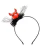 Accesorios para el Cabello de Halloween Transfronterizos Diadema Calabaza Murciélago Araña Sombrero de Mago Diadema de Malla Puesto del Mercado Nocturno Diadema Luminosa
