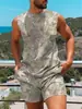 Camiseta sin mangas de moda europea y americana transfronteriza, pantalones cortos con estampado de letras, traje deportivo casual suelto de verano, nuevo estilo callejero