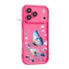 Funda Móvil Transfronteriza para Apple 15 Pro Max, Diseño de Mariposa Azul y Blanco, Funda Suave Anti-Caídas para iPhone 17 Pm, Cubierta de Protección Total