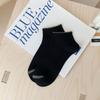 Calcetines de Barco para Hombre Primavera y Otoño Calcetines de Color Sólido Doble Aguja Calcetines de Barco de Boca Baja para Hombre Proceso de Hilado Siro de Ajuste Ojo-Mano