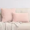 Ins estilo nórdico hogar tela modelo habitación sofá funda de almohada corduroy recto grueso funda de cojín de respaldo