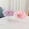 Chapéu de bebê outono e inverno chapéu de menina fofo boina de flor chapéu infantil de lã chapéu de pintor de tricô para meninas moda