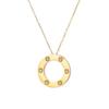 Serie de Collares Geométricos Redondos de Zirconia de Venta Caliente Europea y Americana Transfronteriza para Hombres y Mujeres, Joyería de Gama Alta para Verano al por Mayor