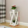 Estante de flores de hierro y acero con madera para sala de estar, para uso en el hogar, balcón interior, estante combinado de varias capas para plantas verdes, soporte para macetas de plantas suculentas