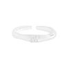 1270 Estilo coreano INS Nicho Luz Design de Luxo Geométrica Linha de Fluxo Irregular Anel de Zircão Sterling Silver S925 Anel Feminino