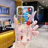 Capa de celular com tema de primavera com flores coloridas, adequada para Apple 17 Pro, alto apelo estético para meninas, capa transparente de cobertura total para iPhone 16