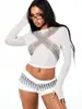 Moda Femenina Tendencia 2026 Nuevo Harajuku Ins de Calle Camiseta Estampada Cuello Redondo Pantalones Ultra Cortos Sexy Conjunto Y2K
