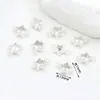 Colgante de Estrella de Cinco Puntas Doble Colgante con Incrustaciones de Diamantes Color Cobre Chapado en Oro de 18 Quilates con Colgante de Estrella de Borde Floral Doble Colgante Accesorios para Joyería Hechos a Mano para DIY