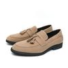 Mocasines para Hombre Transfronterizos Talla Grande Nuevos Zapatos Casuales de Moda para Hombre Slip-On Borla Zapatos de Cuero Slip-On