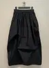 Nueva Falda Larga Casual de Verano Qianhe Estilo Retro Japonés Silueta Asimétrica Desconstruida Cintura Alta