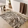 Tapete de Chão para Banheiro de Veludo Agrupado Flocado Fofo Espessado Antiderrapante Absorvente de Água Tapete de Chão Doméstico para Chão de Banheiro Temu
