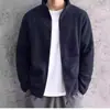 Chaqueta de terciopelo austriaco de doble cara con cuello alto para hombre en Otoño e Invierno Nueva Gruesa Caliente Holgada Cárdigan Sudadera de Forro Polar