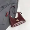 Estilo Coreano Simple y de Moda Bolso tipo Dumpling de Cuero con Cera de Aceite Nuevo de Moda Versátil para Mujer Bolso de Axila Hombro Bolso de Mano para Viaje
