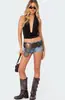 Europa y Estados Unidos transfronterizo 2025 primavera nuevo diseño de chaleco de cordones para mujer tendencia de chica hot con cuello halter sin espalda todo lo combina