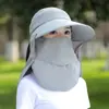 Chapéu Cuidadosamente Selecionado para Mulheres, Máscara de Proteção Solar de Verão, Chapéu de Sol de Aba Larga para Proteção Facial UV Completa, para Canteiro de Obras, Colheita de Chá
