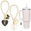 Llavero de mariposa, mochila, taza, accesorios, correa de cadena, hebilla de langosta, colgante, cadena con letras en inglés, lindo colgante de joyería