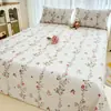 Lençol de Algodão Lavado com Desenho para Verão Peça Única para Dormitório Estudantil Conjunto de Cama Individual/Casal 1,5m com Fronha Três Peças Uso Doméstico