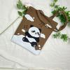 Bolsa de Tricô Ins Desenho Panda Feminina Moda para Carregar na Mão Grande Capacidade Bolsa de Ombro Bolsa Transversal Bolsa