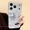 Adecuado para funda de teléfono Apple 17 Pro Max iPhone 16, moderno de alta gama estilo coreano para mujer con cisne blanco y flores de lirio