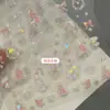 Adesivos de Unha Estilo Xiaohongshu Rosa Concha de Natal Luz Relevo Estéreo Arte de Unha Unhas de Fada Luxo Acessível Alta Qualidade