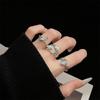 Anillo Abierto Forma de Pez Esmalte Azul Marino Corazón Moda Gama Alta Elegante Exquisito Estilo Bosque Anillo Versátil Elegante para Mujer