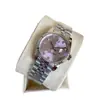 Relógio Laojia Datejust Quartzo Rosa Compacto de Pulso Totalmente Automático Mecânico Pulseira de Aço Inoxidável Feminino Relógio Versátil de Luxo Leve