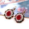 Pendientes de cristal de oro blanco europeos y americanos con Diamante para mujer multicolor opcional de aleación no alérgica no descolorante joyería al por mayor