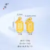 Accesorios DIY de arena dorada esmerilada de alta retención de color, aretes degradados de lazo de paz y alegría, colgantes, collares y adornos al por mayor para mujeres