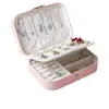 Caixa de Armazenamento de Joias Portátil, Compacta para Viagem, Alta Qualidade, Exquisita, Grande Capacidade para Brincos, Anéis, Colares, Caixa de Joias Antioxidação
