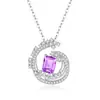 Collar Danza de la Luna de Plata de Ley S925 Cadena para Clavícula de Cristal Natural de Alta Gama para Mujer Collar de Topacio Peridoto