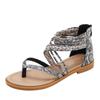 770-83 Estilo Étnico Bohemio 2026 Nuevo Retro Vacaciones en la Playa Sandalias Romanas Planas de Playa Zapatos para Mujer