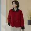 Outono/Inverno 2026 Nova Jaqueta Curta de Lã Dupla Face Chique Feminina Estilo Pequeno Chanel Temperamento Rejuvenescedor Versátil Top de Lã