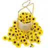 Flores de Girasol Artificiales, Girasoles Coloridos, Flores de Seda, Accesorios para Disfraces de Escenario, Decoraciones Florales