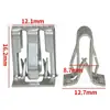 Clips Metálicos Dacromet Blancos y Negros Universales Automotrices, Clips y Sujetadores para Paneles Interiores, Pilares A y Asientos
