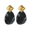 Suministro Transfronterizo de Pendientes Colgantes Geométricos de Acrílico, Modernos y Elegantes Accesorios de Pendientes Grandes Coloridos con Manchas de Dopamina