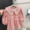 Vestido de primavera para niña, nuevo vestido de niña estilo occidental, dulce vestido de princesa popular en Internet, vestido de primavera y otoño para niña, comercio exterior